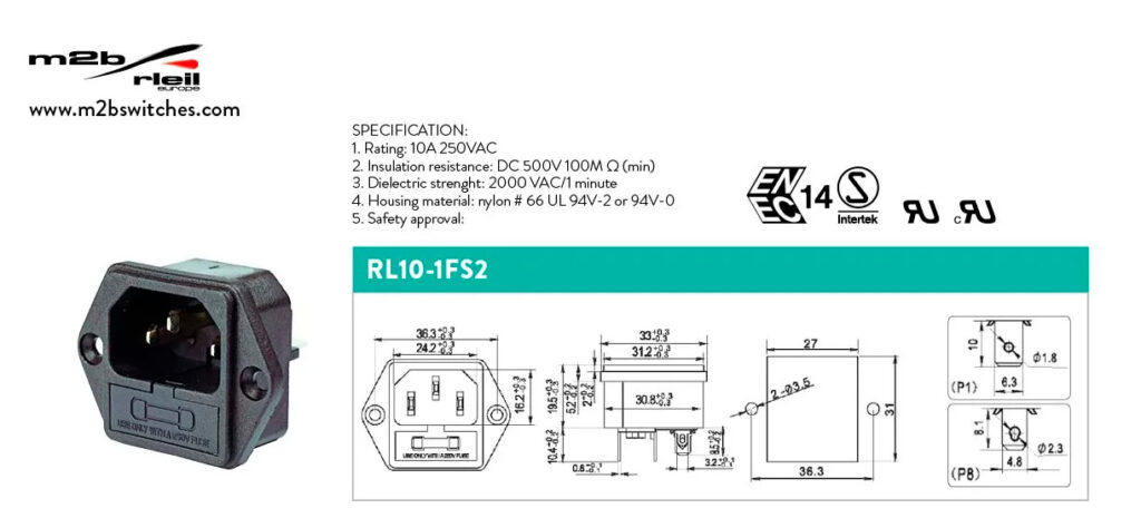 M2b Socket Power Socket - m2b Switches
